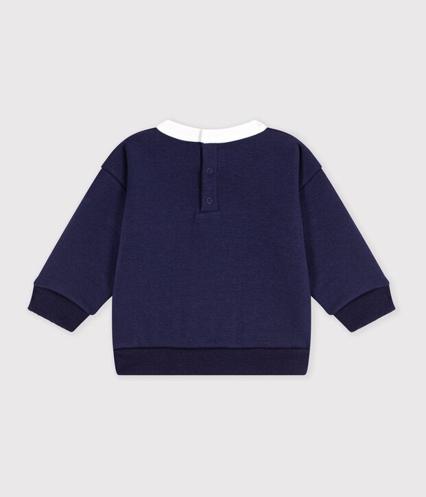 Babies colourblock cotton sweatshirt blue/ecru