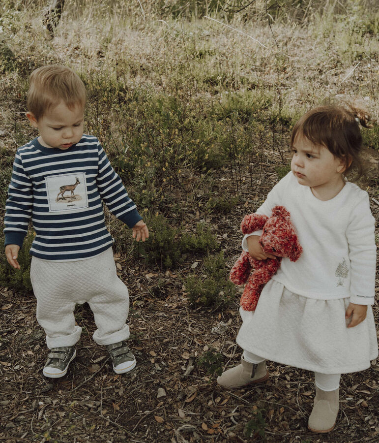 Petit Bateau x Deyrolle Romper SHADOW blue/MULTICO ecru