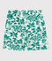 Boys' Printed Recycled Swimming Trunks MARSHMALLOW white/GAZON green