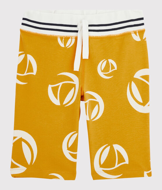 Boys' Knit Bermuda Shorts BOUDOR yellow/MARSHMALLOW white