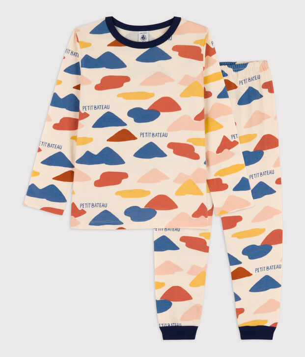 Unisex Cotton Pyjamas Ecru/multicolor