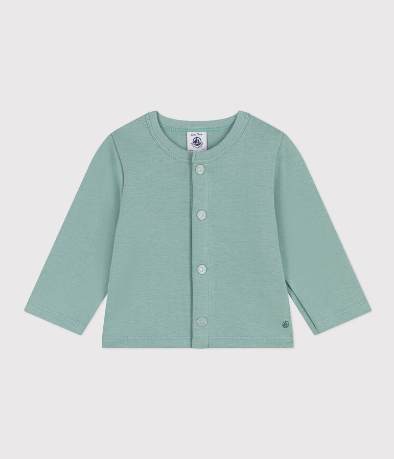 Babies' Thick Jersey Cardigan PAUL green