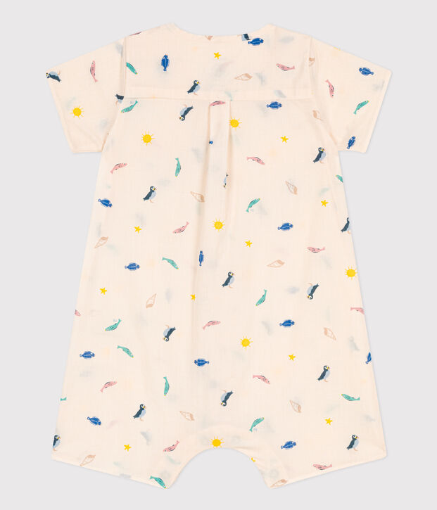 Babies' Printed Poplin Jumpsuit Ecru/multicolor