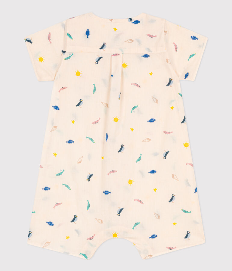Babies' Printed Poplin Jumpsuit Ecru/multicolor