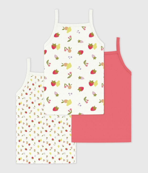 Pack of children's fruit print tank tops multicolor