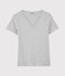 Women's Iconic V-Neck Cotton T-Shirt BELUGA CHINE grey