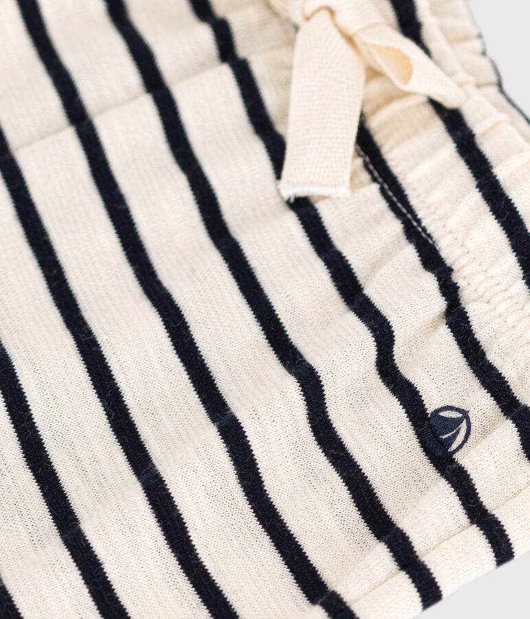 Babies' Slub Jersey Shorts Ecru/blue