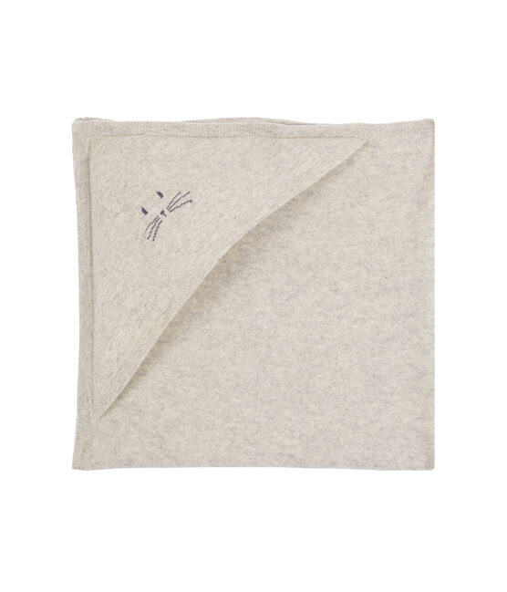 Unisex cashmere baby blanket POUSSIERE CHINE grey