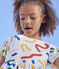 Girl's Short-sleeved Printed Cotton Dress MARSHMALLOW white/MULTICO white