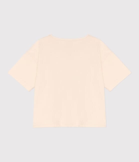 Women's Loose-Fitting Boxy Cotton T-Shirt AVALANCHE Ecru