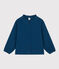 Girls' cotton gauze blouse INCOGNITO blue