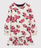 Girl's Long-sleeved Dress MONTELIMAR beige/MULTICO white