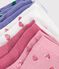 5 pairs of babies' cotton socks with a heart print multicolor