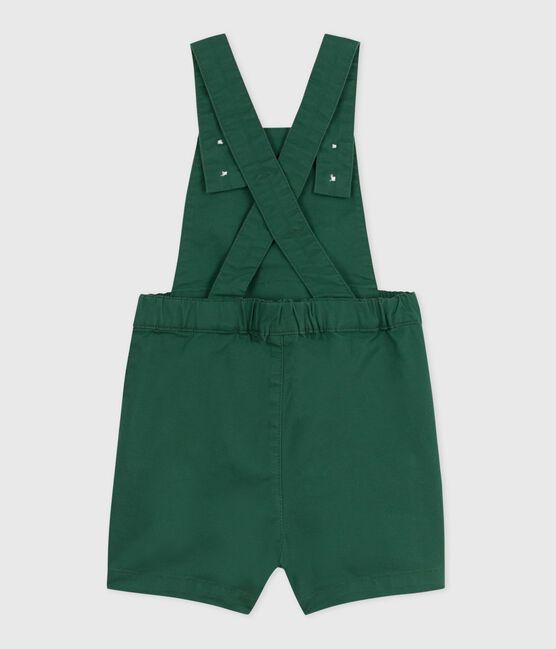 Babies' short-legged cotton twill dungarees WILLOW