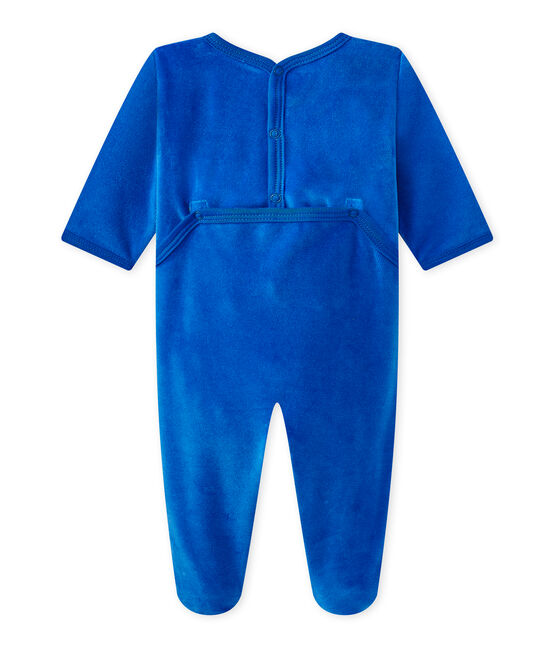 Baby's velour sleepsuit PERSE blue