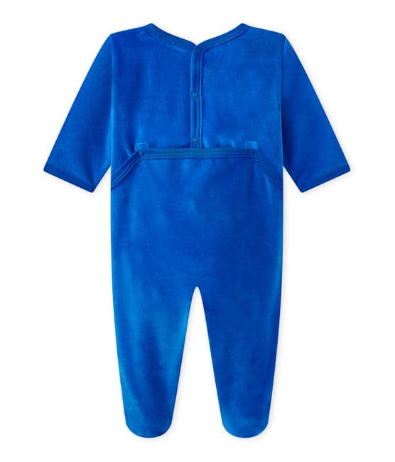 Baby's velour sleepsuit PERSE blue