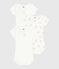 Pack of babies' short-sleeved bear-print cotton bodies variante 1
