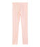 Children's Leggings in Wool and Cotton CHARME pink/MARSHMALLOW white