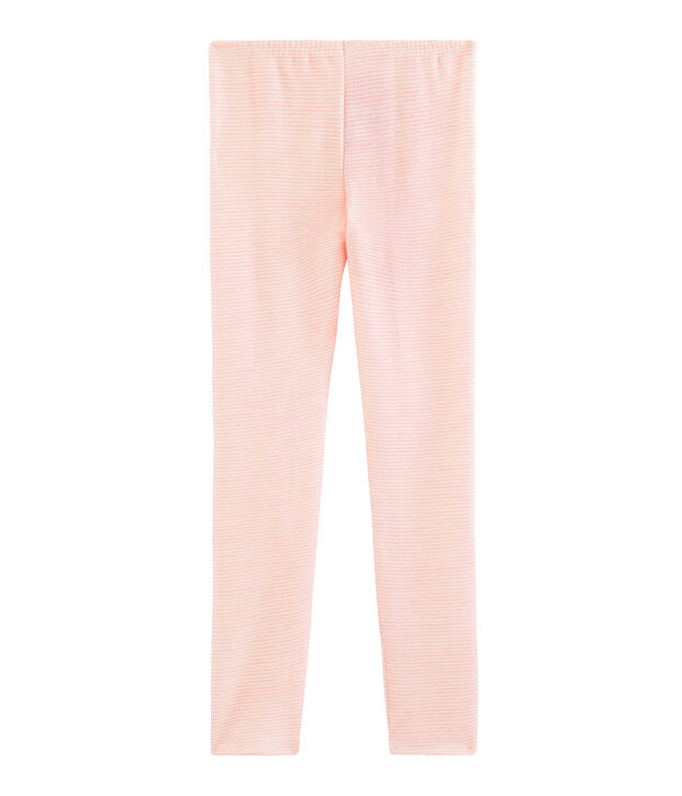 Children's Leggings in Wool and Cotton pink/white