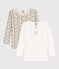 Girls' Floral Long-Sleeved Cotton T-Shirt - 2-Pack variante 2