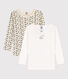 Girls' Floral Long-Sleeved Cotton T-Shirt - 2-Pack