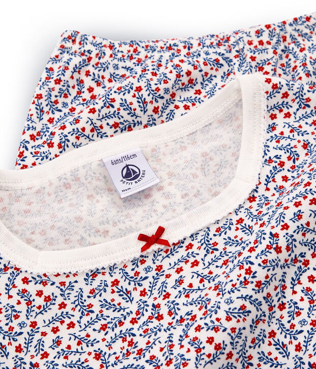 Girls' short Pyjamas white/multicolor