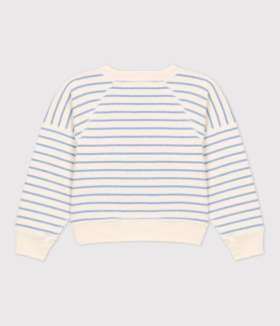 Children's Unisex Cotton Sweatshirt AVALANCHE white/SKY CHINE