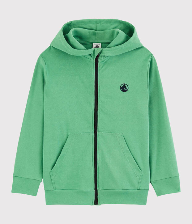 Boys' Cotton Zip-Up Hoody green