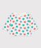 Babies' long-sleeved star-print cotton T-shirt Ecru/multicolor