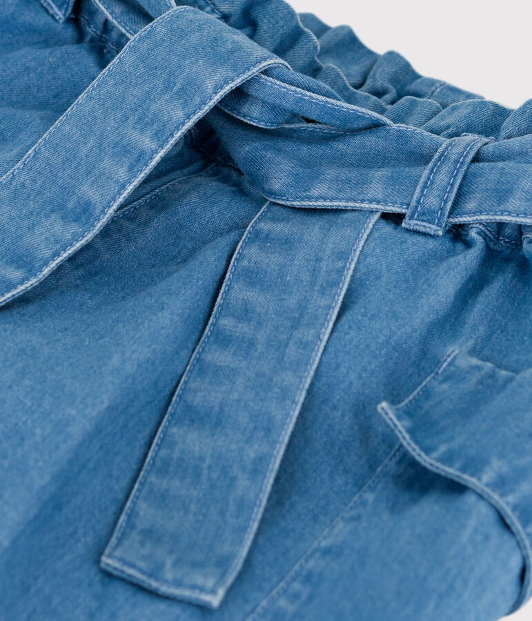 Girls' Organic Denim Shorts blue