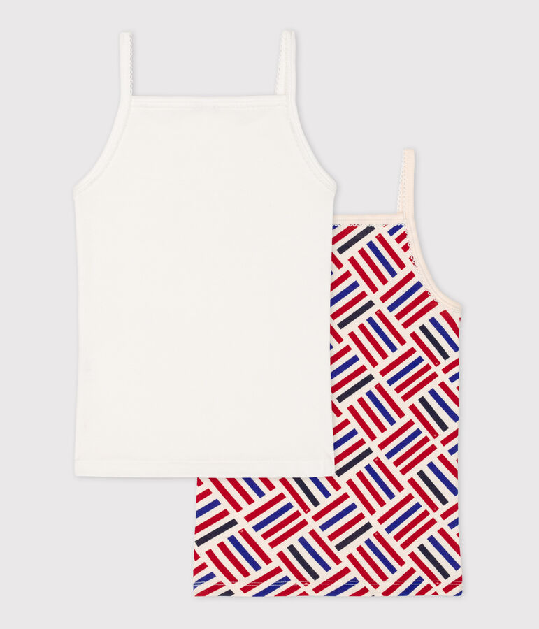 Girls' Cotton Vests - 2-Pack multicolor