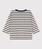 Babies' Long-Sleeved Cotton T-shirt AVALANCHE white/MEDIEVAL