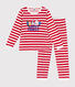 Children's stripy velour pyjamas