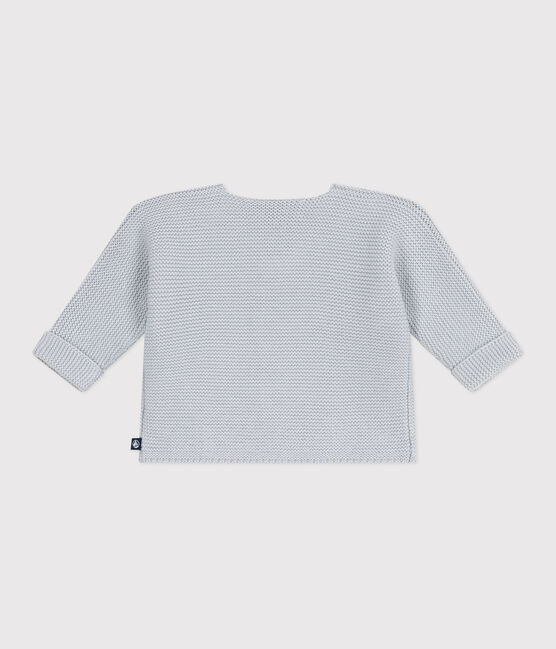 Babies' moss stitch cotton cardigan CO2