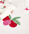 Children's short fruit print cotton pyjamas white/multicolor