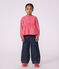 Children's long-sleeved stripy cotton blouse pink/pink