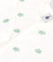 Babies' frog pattern cotton pyjamas MARSHMALLOW white/MULTICO white