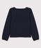 Tee-shirt manches longues en coton enfant fille SMOKING blue