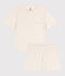 Women's Plain Terry Short Pyjamas AVALANCHE Ecru