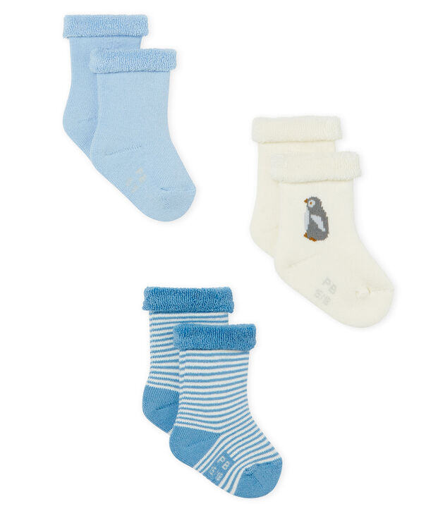Set contains 3 pairs of socks made of snuggly, comfy terry towelling. multicolor