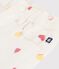 Children's wide-leg cotton trousers Ecru/multicolor