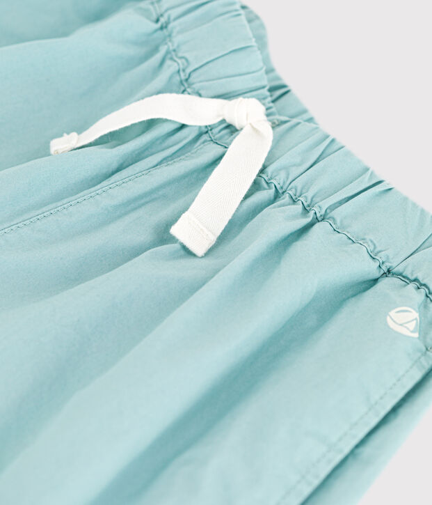 Boys' Wide-Leg Cotton Serge Trousers green