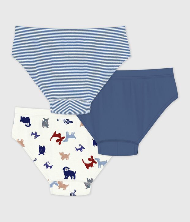 Pack of children's dog print cotton briefs multicolor