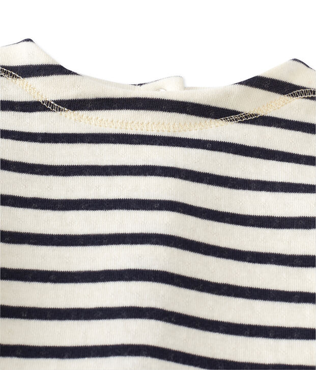 Baby girl's striped dress white/blue