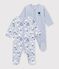 Pack of printed velour pyjamas for babies multicolor