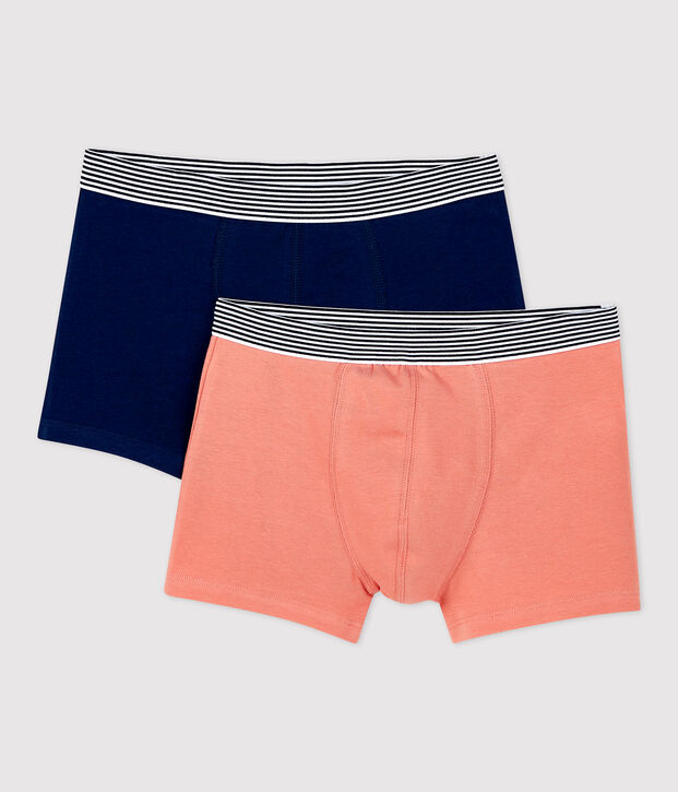 Boys' Cotton and Elastane Boxer Shorts - 2-Pack multicolor