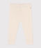 Babies' plain cotton leggings AVALANCHE Ecru