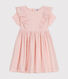 Girl's Short-sleeved Printed Cotton Gauze Dress