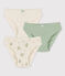 Girls' Cotton and Linen Blend Floral Knickers - 3-Pack variante 1