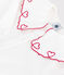 Children's long-sleeved plain cotton poplin blouse ECUME white